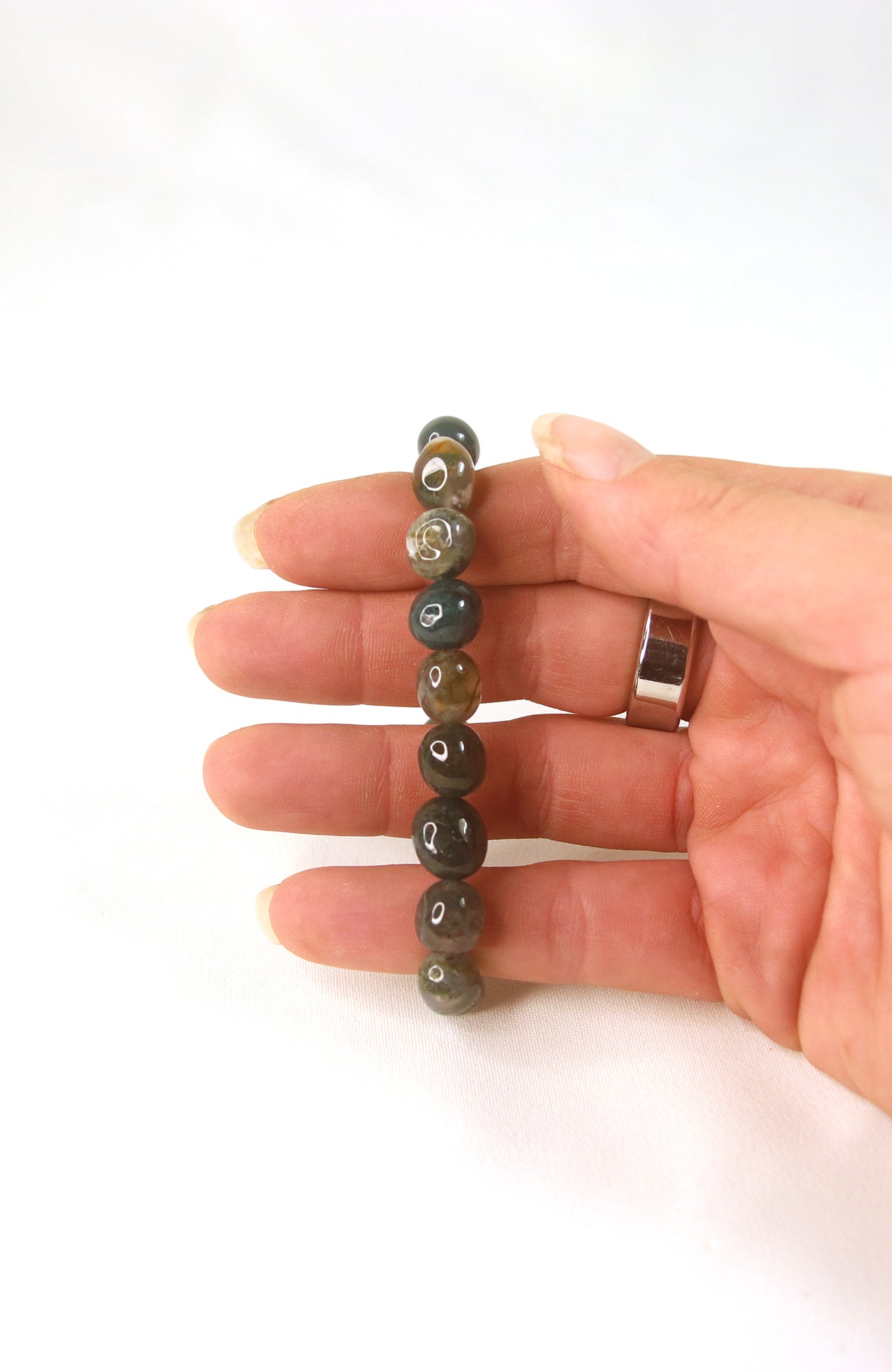 Blue Apatite Nugget 10-12mm Bracelet